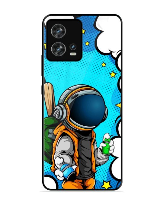 Space Graffiti Artist Glossy Soft Edge Case for Motorola Moto Edge 30 Fusion Chachhi