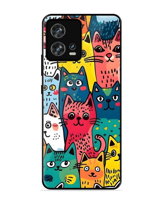 Feline Frenzy Glossy Soft Edge Case for Motorola Moto Edge 30 Fusion