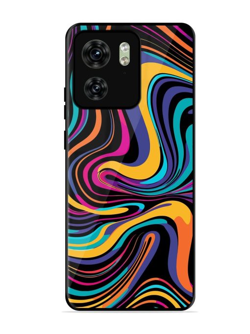 Psychedelic Swirl Glossy Soft Edge Case for Motorola Moto Edge 40 Chachhi