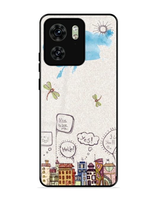 Doodle City Glossy Soft Edge Case for Motorola Moto Edge 40 Chachhi