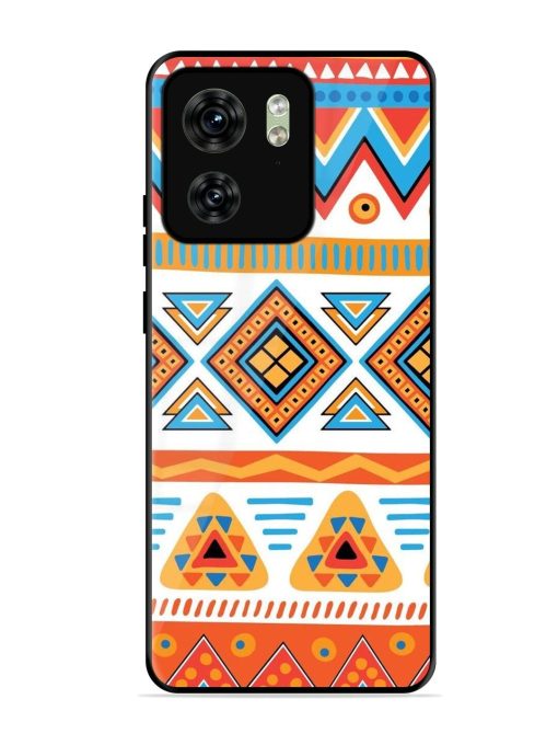 Vibrant Tribal Pattern Glossy Soft Edge Case for Motorola Moto Edge 40 Chachhi