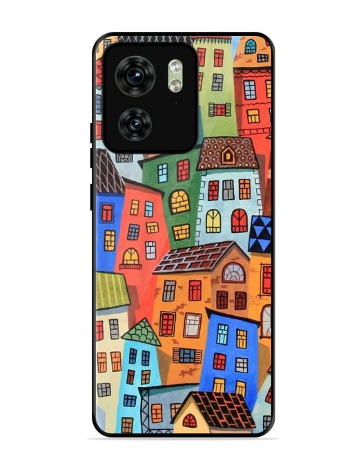 Rainbow House Glossy Soft Edge Case for Motorola Moto Edge 40 Chachhi