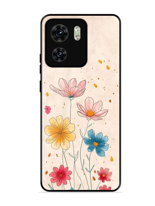 Delicate Bloom Glossy Soft Edge Case for Motorola Moto Edge 40
