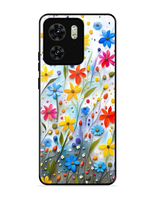 Vibrant Floral Glossy Soft Edge Case for Motorola Moto Edge 40 Chachhi