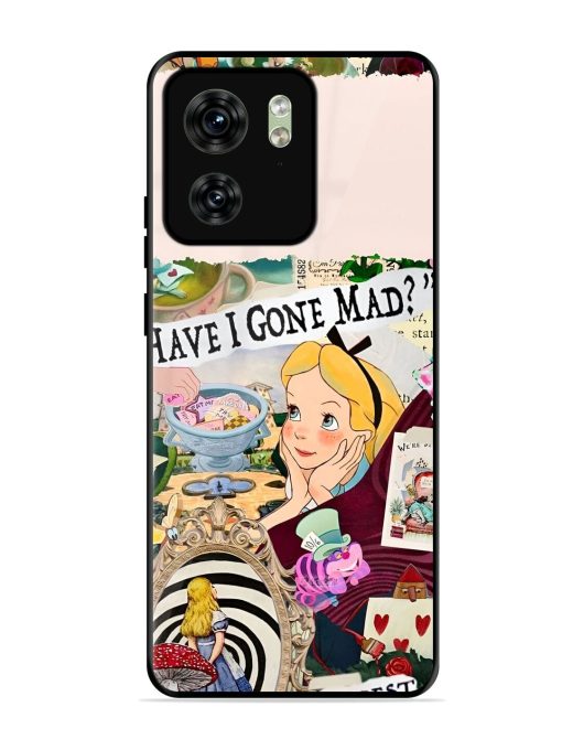 Mad Hatter'S Collage Glossy Soft Edge Case for Motorola Moto Edge 40 Chachhi