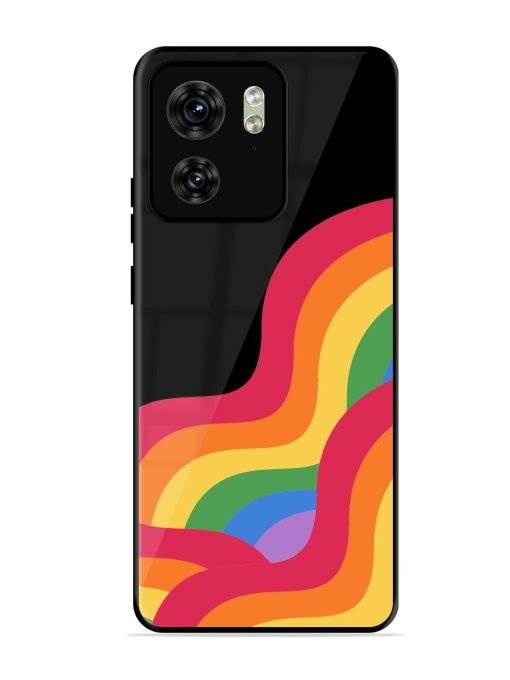 Wavy Rainbow Glossy Soft Edge Case for Motorola Moto Edge 40 Chachhi