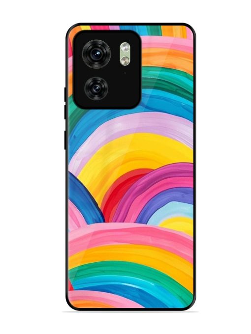 Rainbow Symphony Glossy Soft Edge Case for Motorola Moto Edge 40 Chachhi