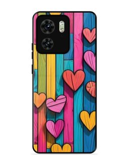 Rainbow Of Hearts Glossy Soft Edge Case for Motorola Moto Edge 40
