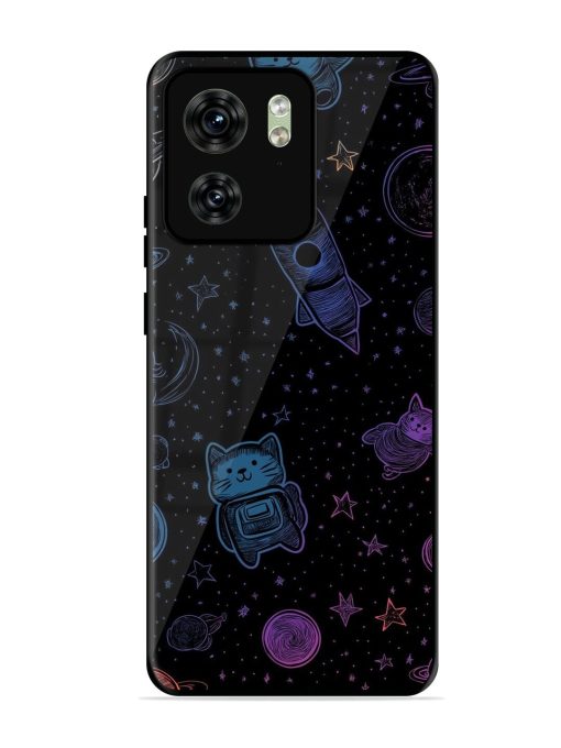 Cosmic Cat Chaos Glossy Soft Edge Case for Motorola Moto Edge 40 Chachhi