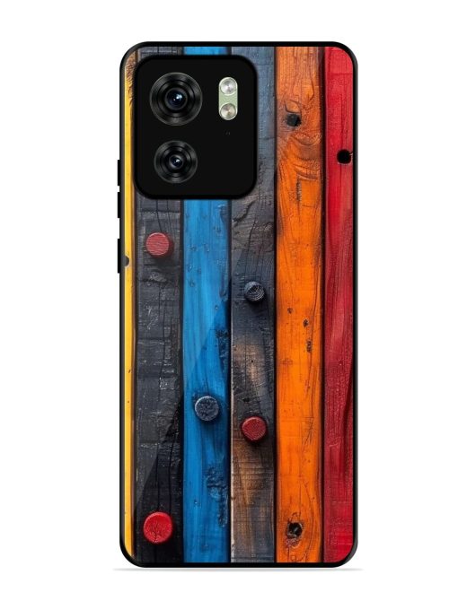 Rainbow Plank Glossy Soft Edge Case for Motorola Moto Edge 40 Chachhi