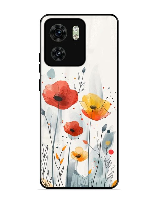 Poppy Fields Glossy Soft Edge Case for Motorola Moto Edge 40 Chachhi