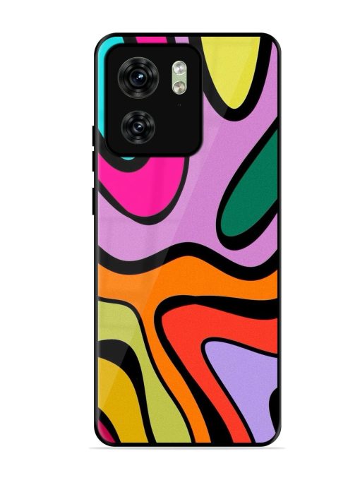 Groovy Swirls Glossy Soft Edge Case for Motorola Moto Edge 40 Chachhi