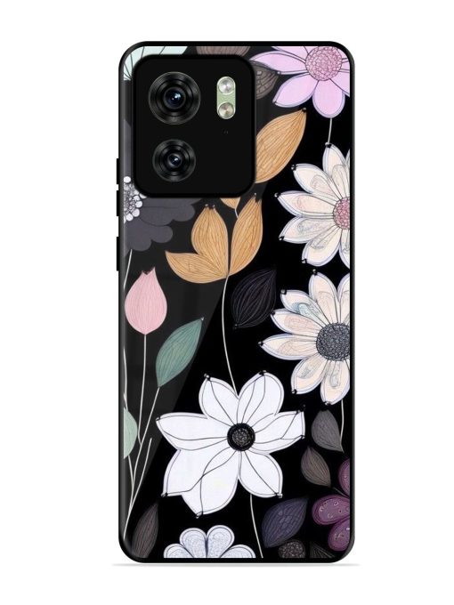 Whimsical Blooms On Black Glossy Soft Edge Case for Motorola Moto Edge 40 Chachhi