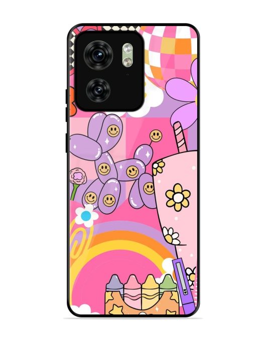 Whimsical Y2K Chaos Glossy Soft Edge Case for Motorola Moto Edge 40 Chachhi