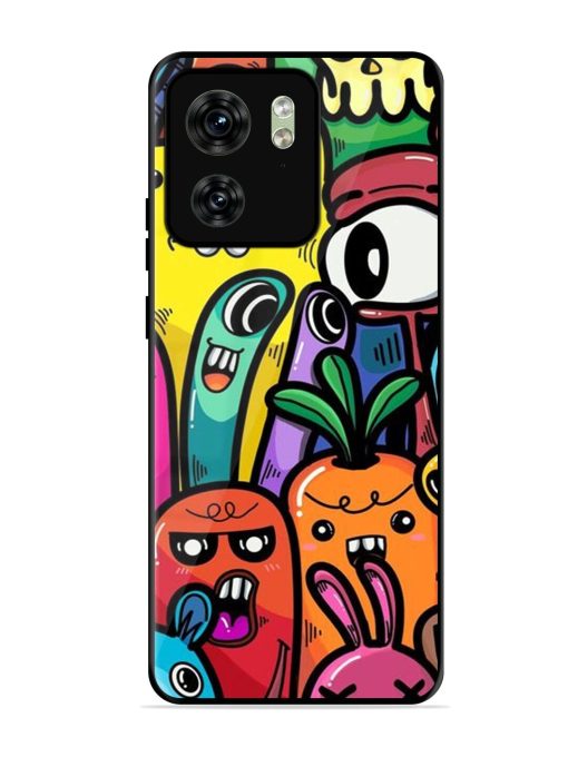 Whimsical Doodle Chaos Glossy Soft Edge Case for Motorola Moto Edge 40