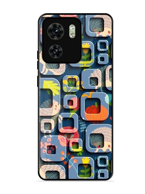 Hedgehog Hideout Glossy Soft Edge Case for Motorola Moto Edge 40