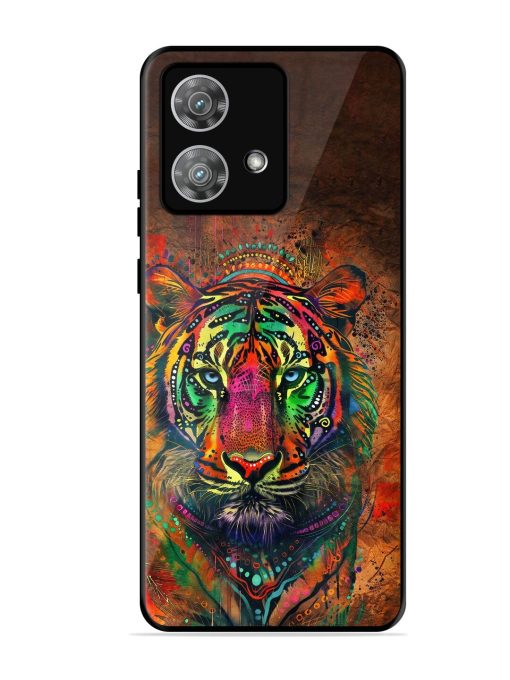 Cosmic Tiger Glossy Soft Edge Case for Motorola Moto Edge 40 Neo Chachhi