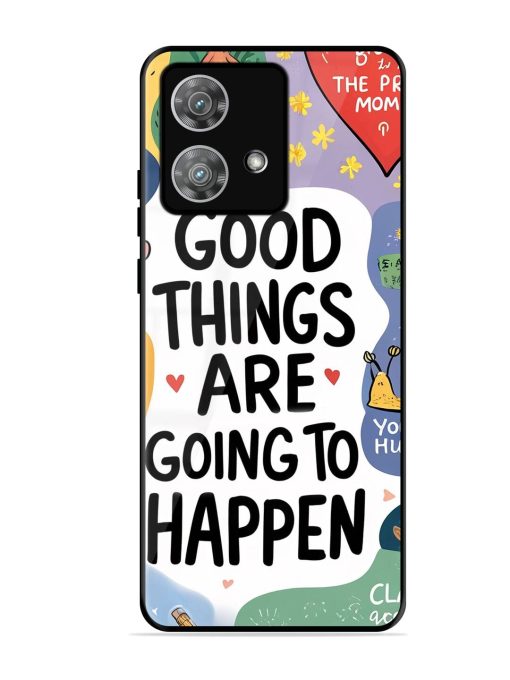 Uplifting Scribbles Glossy Soft Edge Case for Motorola Moto Edge 40 Neo Chachhi