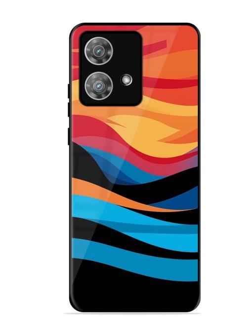 Blazing Currents Glossy Soft Edge Case for Motorola Moto Edge 40 Neo Chachhi