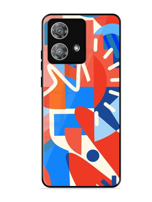 Abstract Harmony Glossy Soft Edge Case for Motorola Moto Edge 40 Neo Chachhi