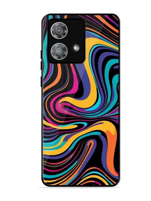 Psychedelic Swirl Glossy Soft Edge Case for Motorola Moto Edge 40 Neo Chachhi