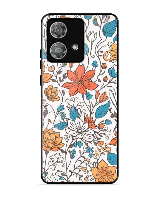 Floral Symphony Glossy Soft Edge Case for Motorola Moto Edge 40 Neo Chachhi