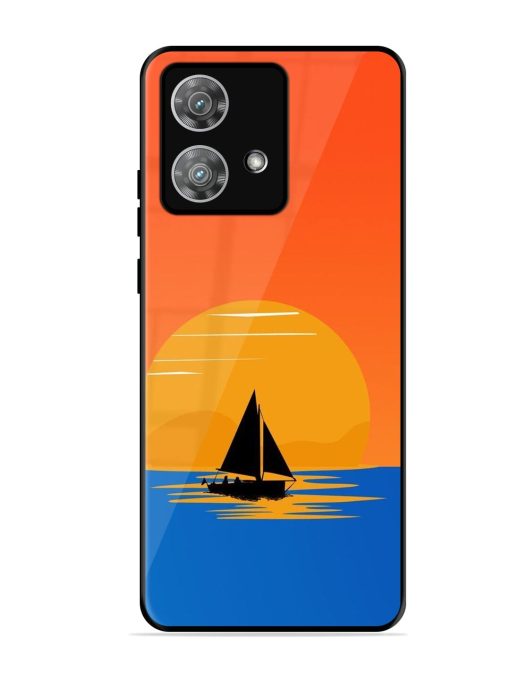 Sunset Sail Glossy Soft Edge Case for Motorola Moto Edge 40 Neo Chachhi