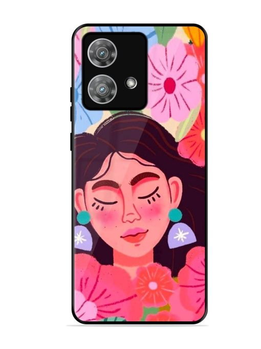 Blooming Serenity Glossy Soft Edge Case for Motorola Moto Edge 40 Neo Chachhi