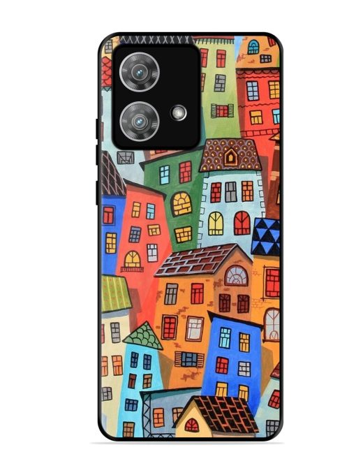 Rainbow House Glossy Soft Edge Case for Motorola Moto Edge 40 Neo Chachhi