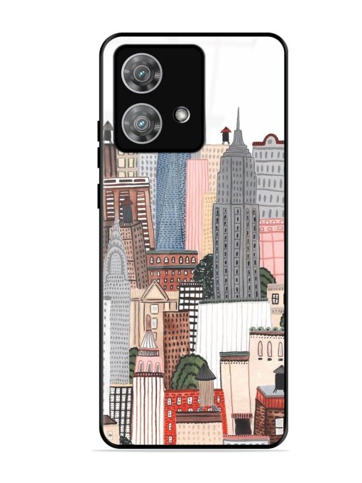 Cityscape Dreams Glossy Soft Edge Case for Motorola Moto Edge 40 Neo Chachhi