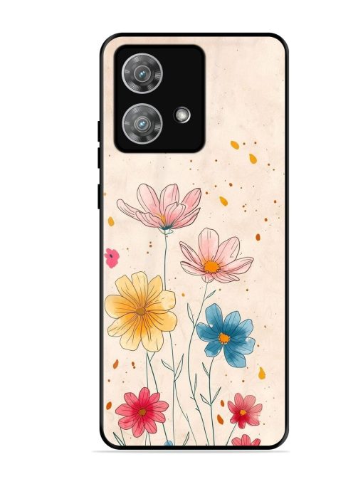 Delicate Bloom Glossy Soft Edge Case for Motorola Moto Edge 40 Neo Chachhi