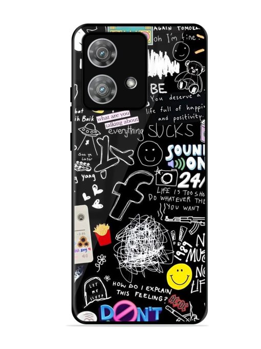 Doodle Diary Glossy Soft Edge Case for Motorola Moto Edge 40 Neo Chachhi