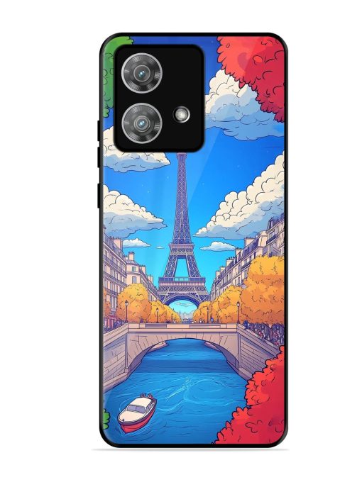 Parisian Panorama Glossy Soft Edge Case for Motorola Moto Edge 40 Neo Chachhi