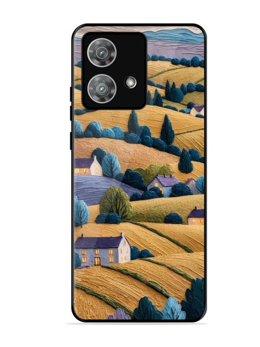 Rolling Hilltop Haven Glossy Soft Edge Case for Motorola Moto Edge 40 Neo Chachhi