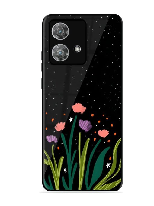 Midnight Bloom Glossy Soft Edge Case for Motorola Moto Edge 40 Neo Chachhi