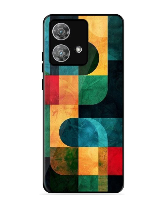 Geometric Harmony Glossy Soft Edge Case for Motorola Moto Edge 40 Neo Chachhi