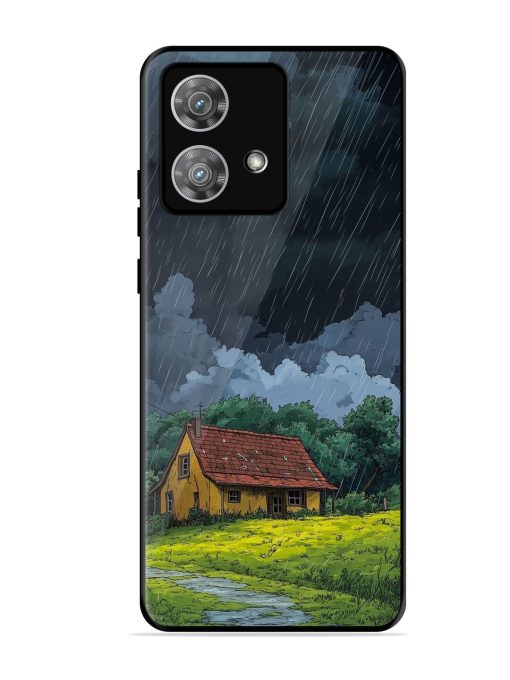 Rainy Day Retreat Glossy Soft Edge Case for Motorola Moto Edge 40 Neo Chachhi