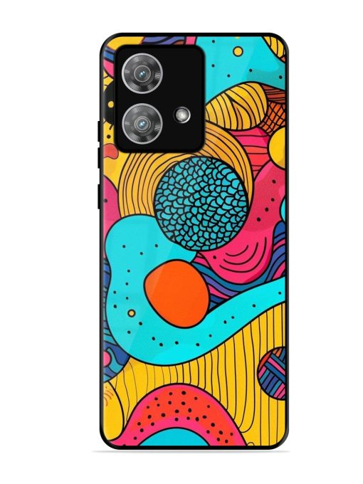 Psychedelic Patterns Glossy Soft Edge Case for Motorola Moto Edge 40 Neo Chachhi