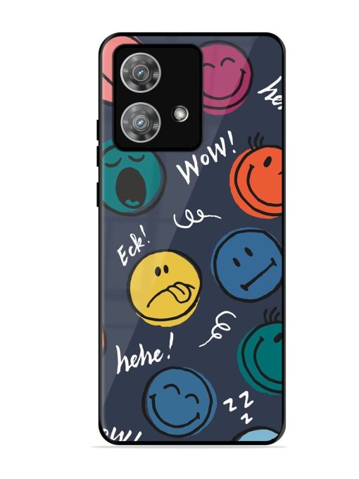 Emoticon Parade Glossy Soft Edge Case for Motorola Moto Edge 40 Neo Chachhi