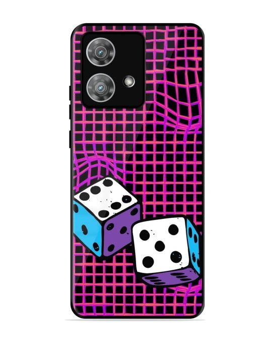 Glitched Dice Glossy Soft Edge Case for Motorola Moto Edge 40 Neo Chachhi