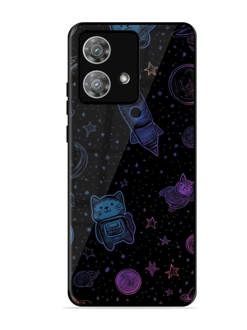 Cosmic Cat Chaos Glossy Soft Edge Case for Motorola Moto Edge 40 Neo