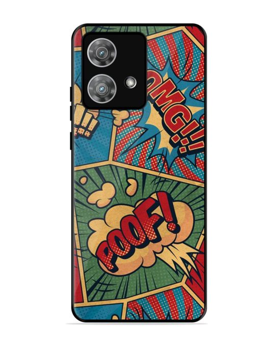 Comic Book Chaos Glossy Soft Edge Case for Motorola Moto Edge 40 Neo Chachhi