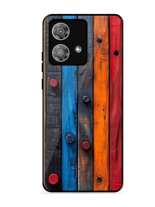 Rainbow Plank Glossy Soft Edge Case for Motorola Moto Edge 40 Neo Chachhi