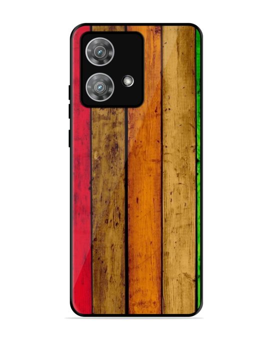 Colorful Woodgrain Glossy Soft Edge Case for Motorola Moto Edge 40 Neo Chachhi