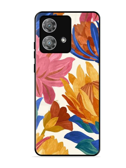 Blooming Tapestry Glossy Soft Edge Case for Motorola Moto Edge 40 Neo Chachhi