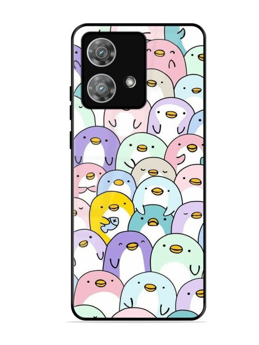 Penguin Party Glossy Soft Edge Case for Motorola Moto Edge 40 Neo