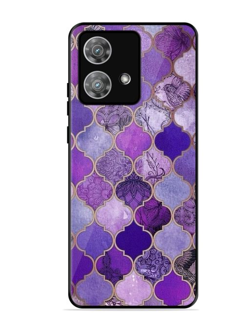 Purple Mosaic Magic Glossy Soft Edge Case for Motorola Moto Edge 40 Neo