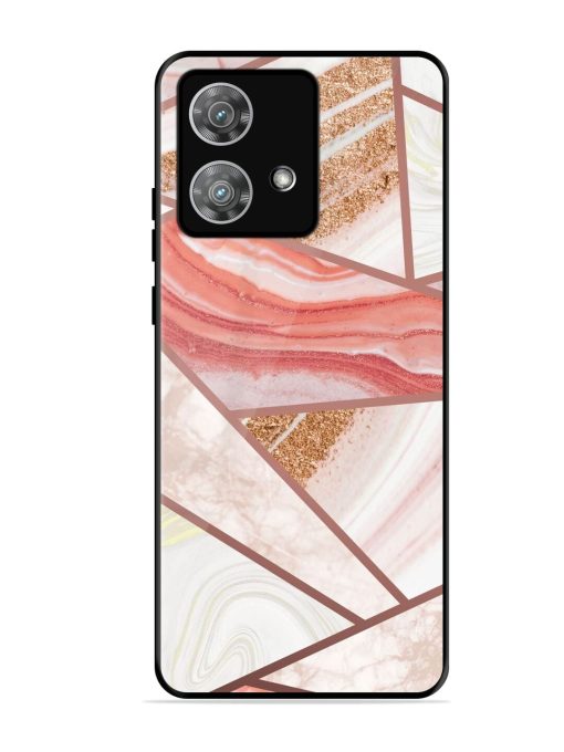 Rosy Mosaic Glossy Soft Edge Case for Motorola Moto Edge 40 Neo Chachhi