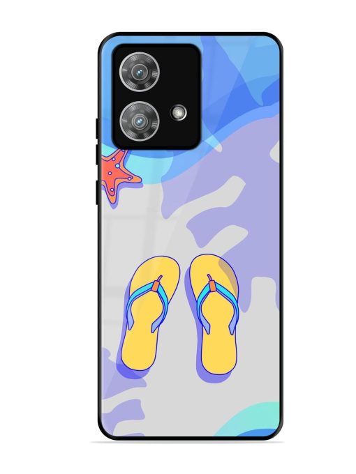 Sandy Toes And Salty Seas Glossy Soft Edge Case for Motorola Moto Edge 40 Neo Chachhi