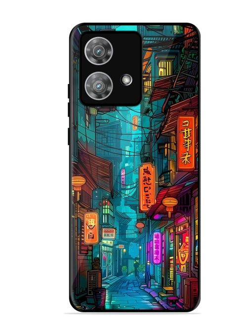 Neon Nightscape Glossy Soft Edge Case for Motorola Moto Edge 40 Neo Chachhi